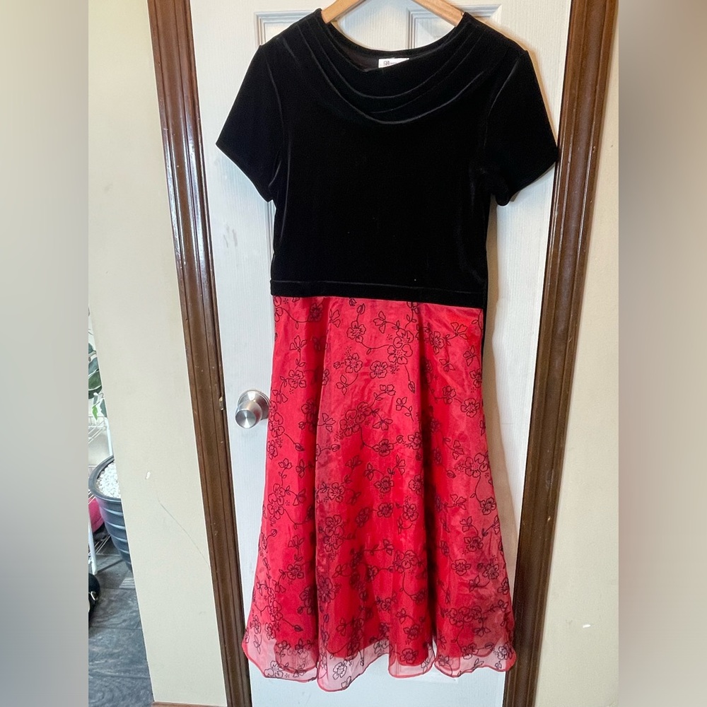 Vintage Velvet Dress Sz 18 1/2/Bonnie Jean
